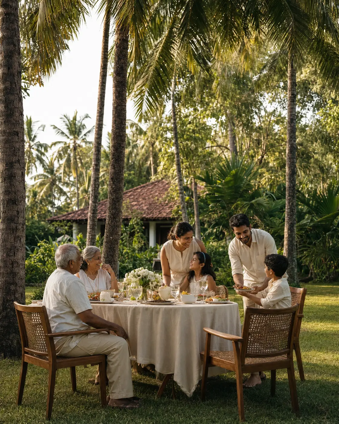 Garden gathering and celebration at Palm Grove