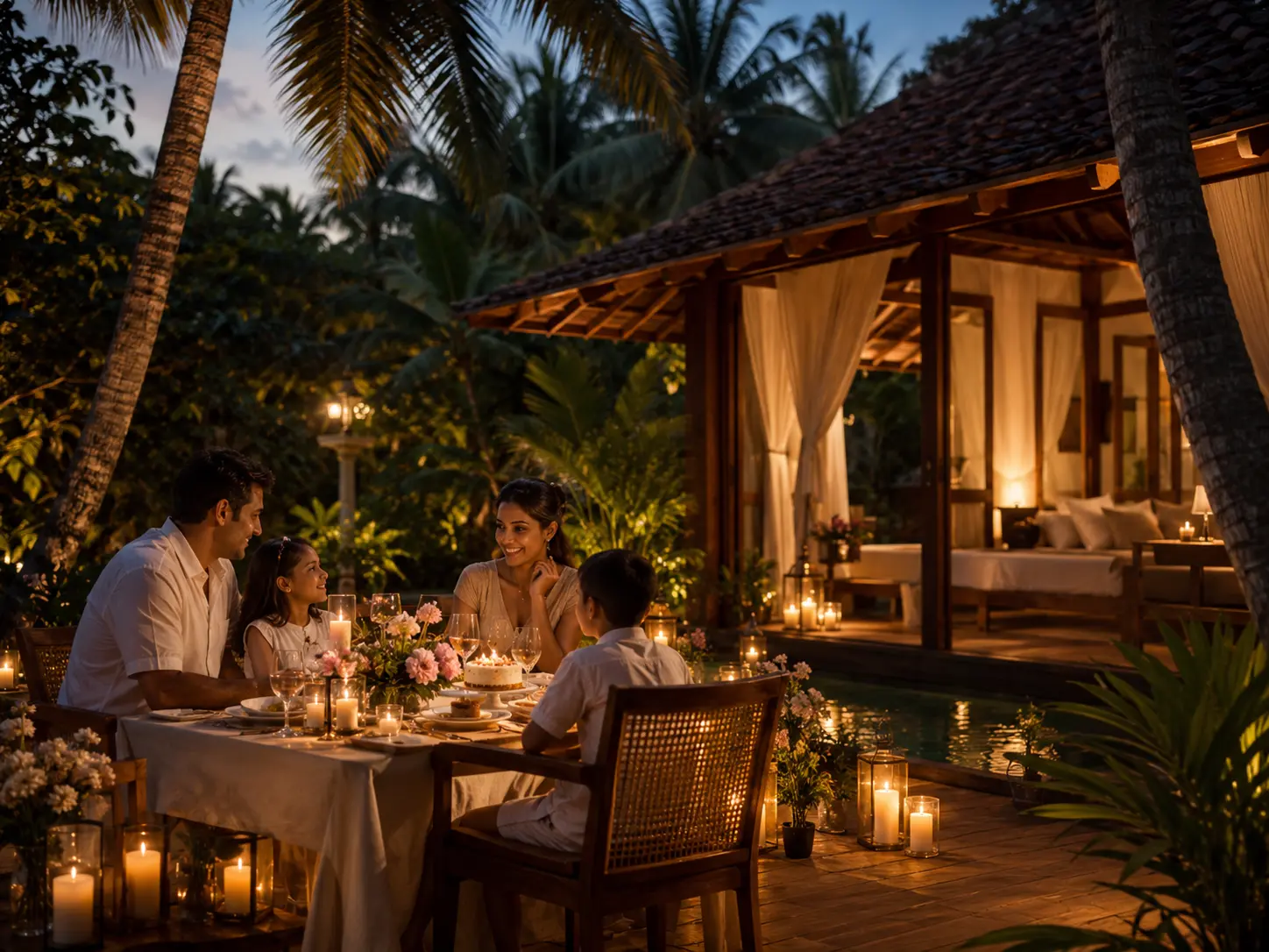 Private anniversary celebration arranged around a stay