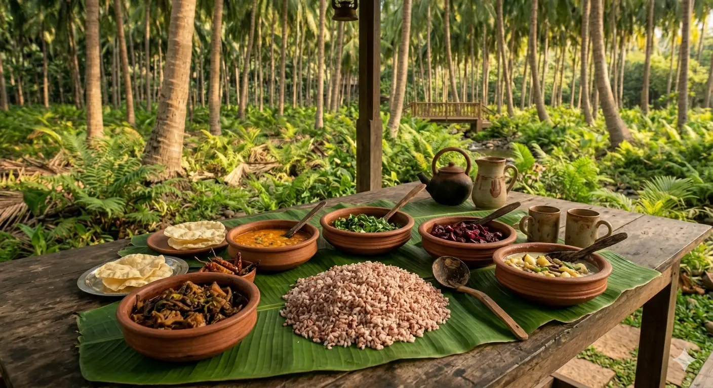 Sri Lankan rice and curry at Palm Grove
