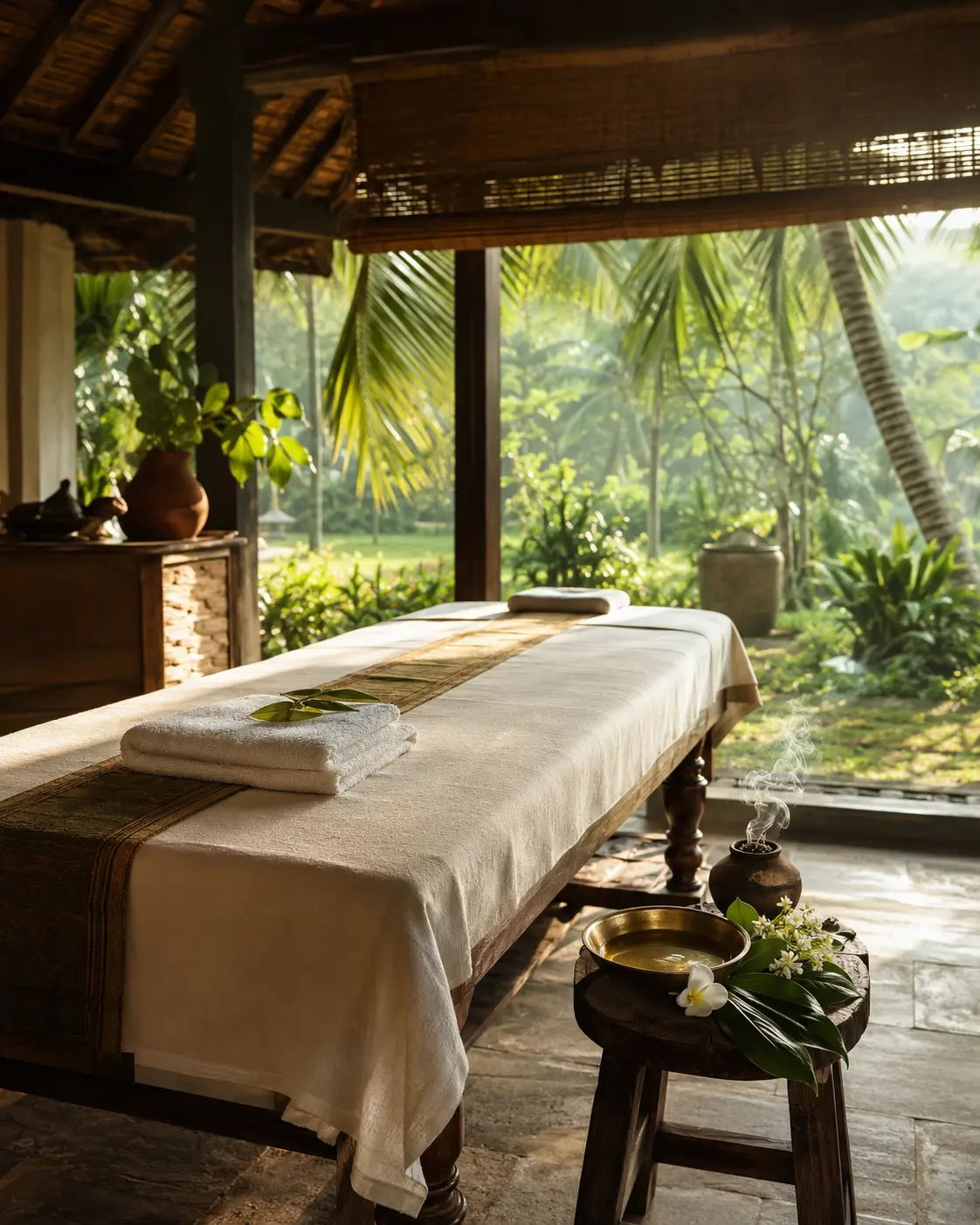 Ayurvedic wellness and spa experience at Palm Grove Hideaway