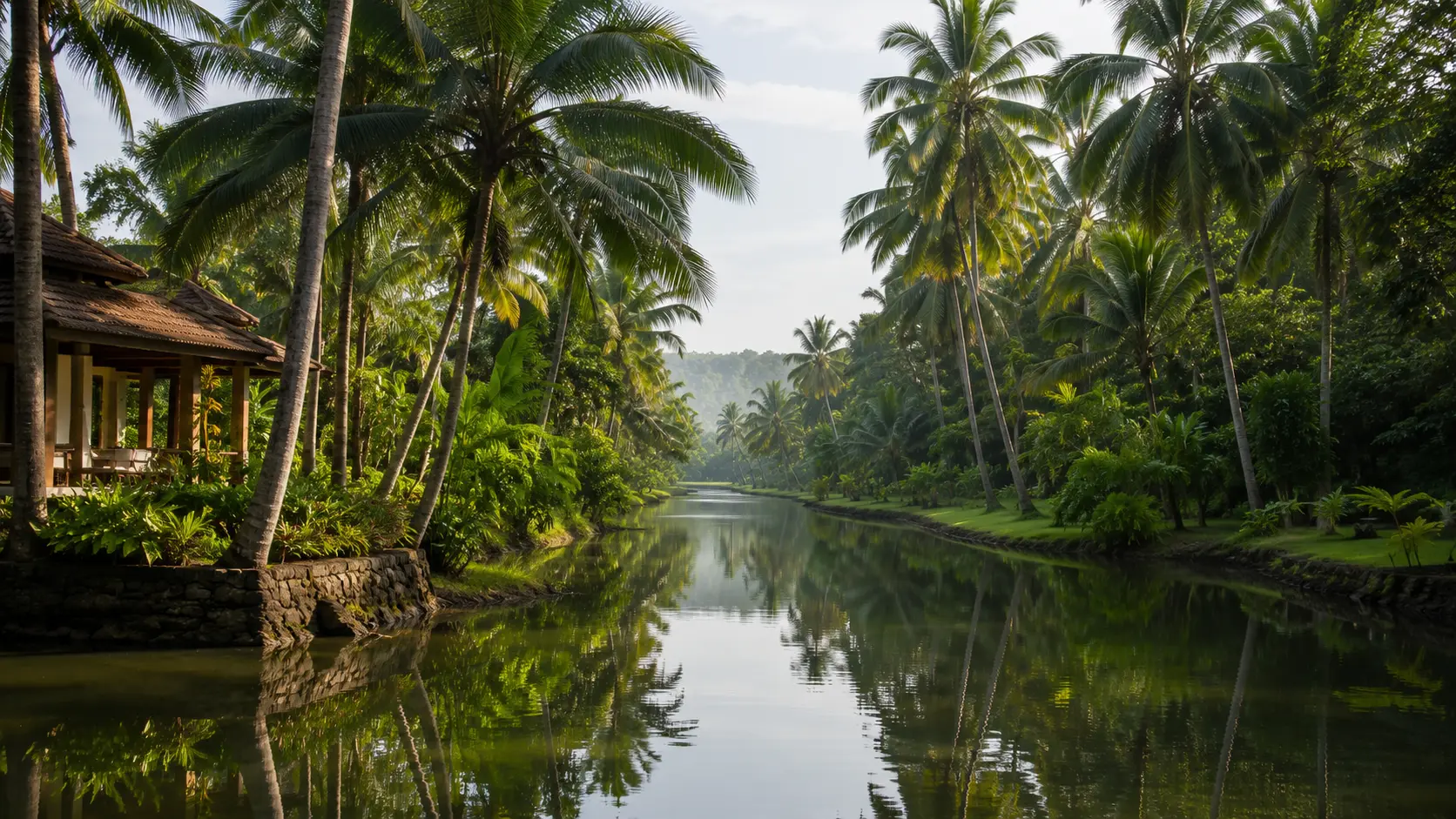 Quiet natural waterway within the Palm Grove estate